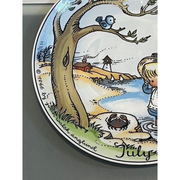 Joan Walsh Anglund 1966 July Plate Ebeling & Reuss W. Germany Collectible Vtg - Picture 2 of 4